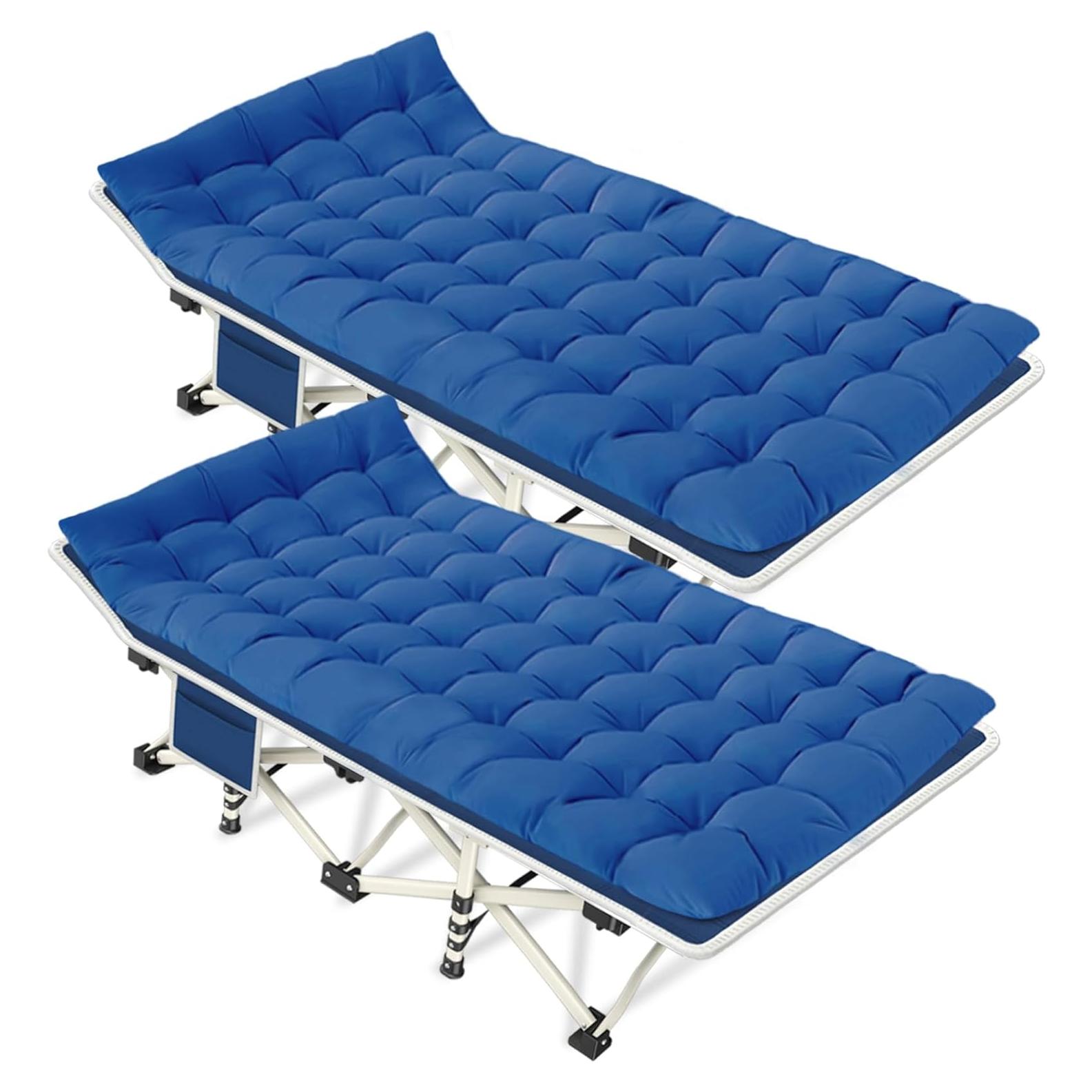 Cama de Camping Plegable GETOVIN 2 Paquete con Colchón
