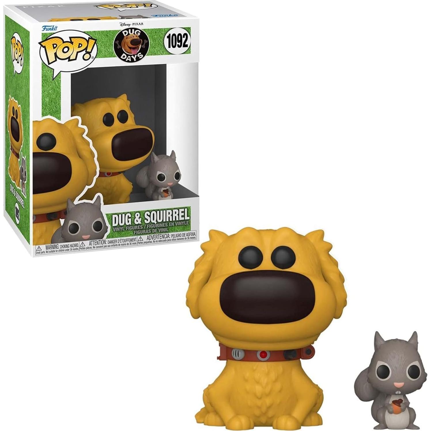 Figura de Vinilo Pop! Funko Dug con Ardilla 9.5 cm Disney