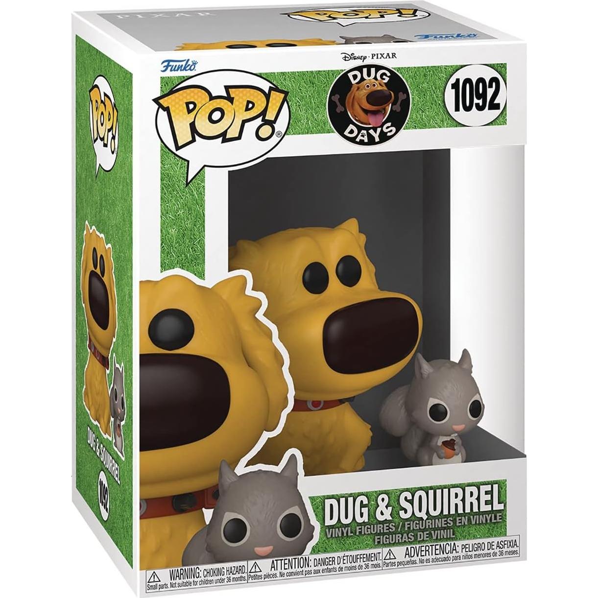 Figura de Vinilo Pop! Funko Dug con Ardilla 9.5 cm Disney