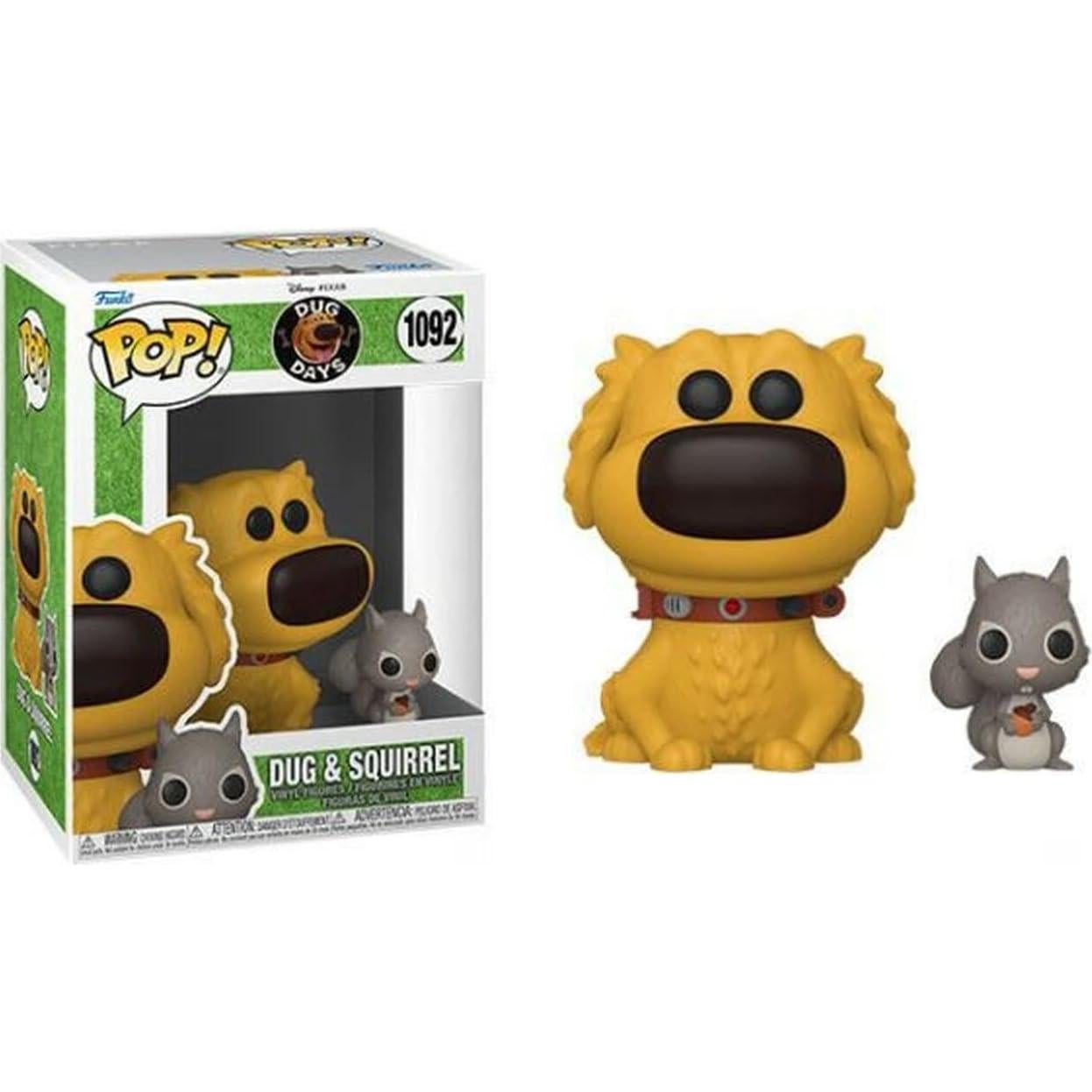 Figura de Vinilo Pop! Funko Dug con Ardilla 9.5 cm Disney