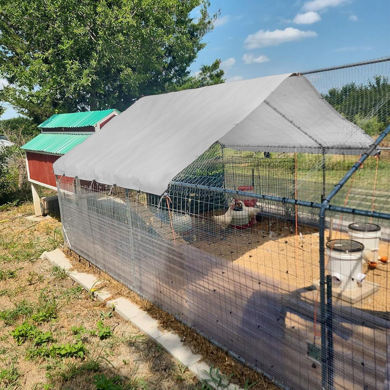 Lona Impermeable 6x8 FT EEATUZTL Negra 16 Mil Resistente UV