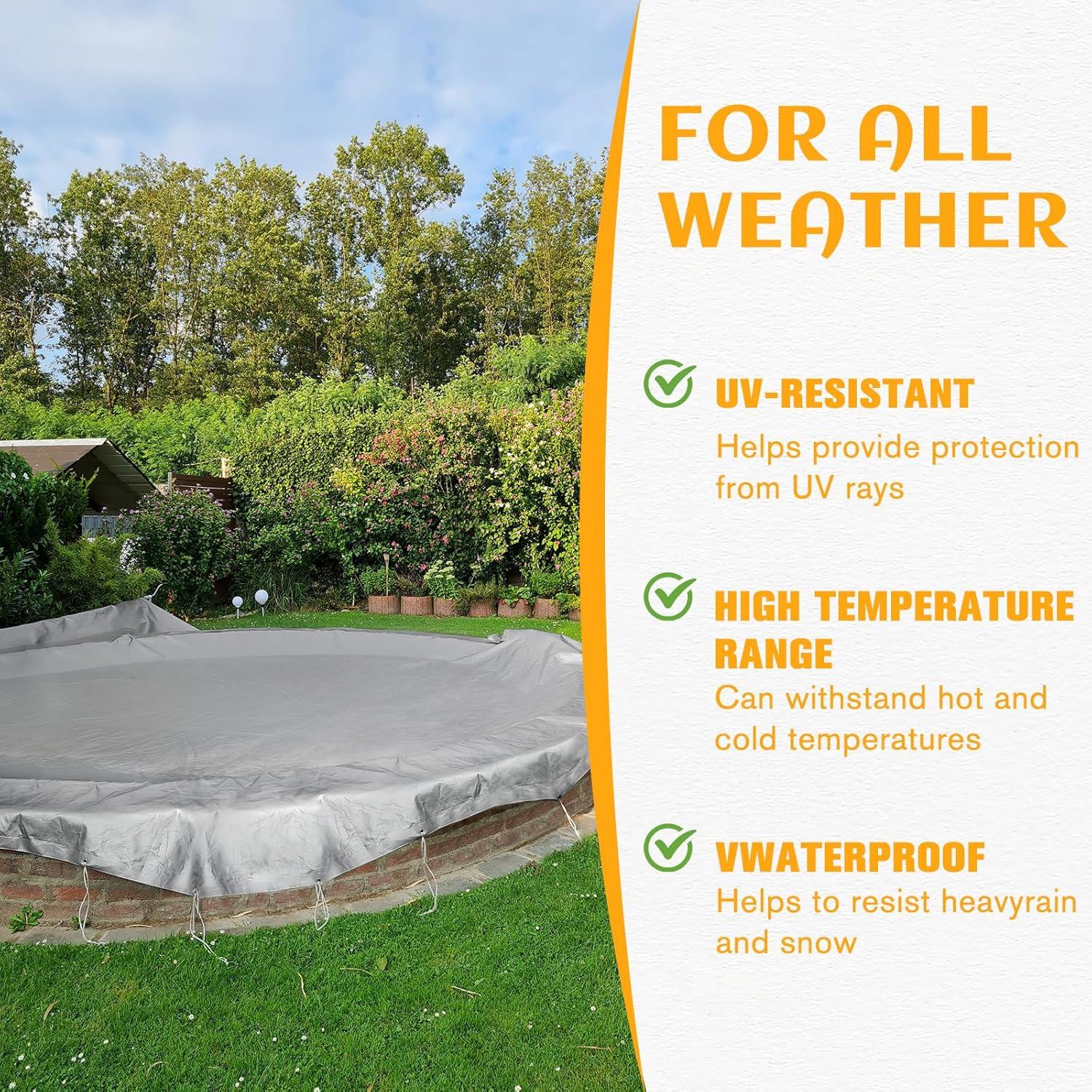 Lona Impermeable 6x8 FT EEATUZTL Negra 16 Mil Resistente UV