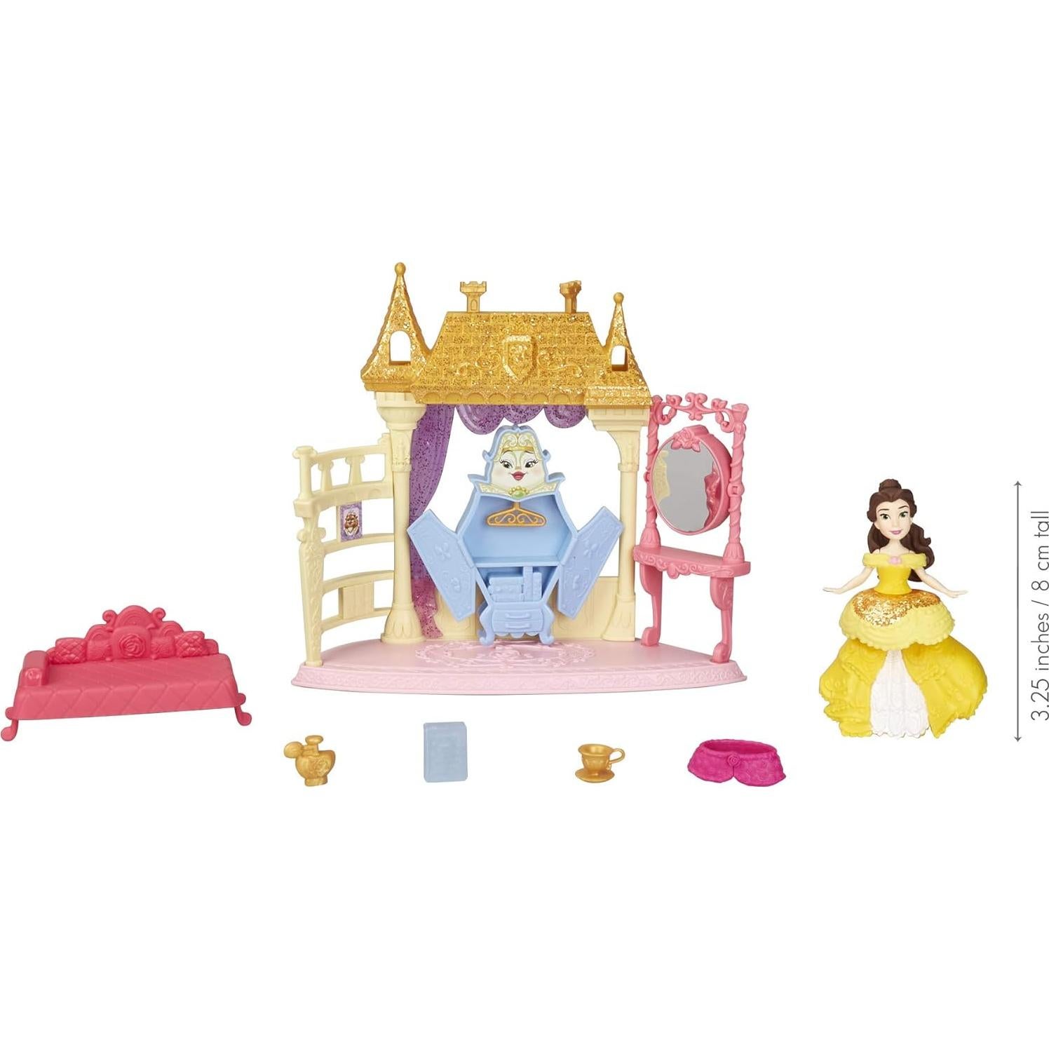 Juego de habitación Disney Princess Belle con muñeca y accesorios