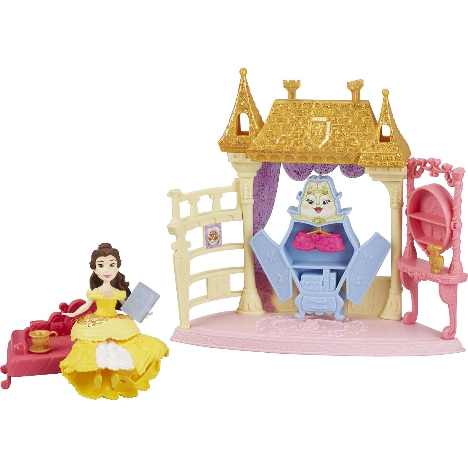 Juego de habitación Disney Princess Belle con muñeca y accesorios