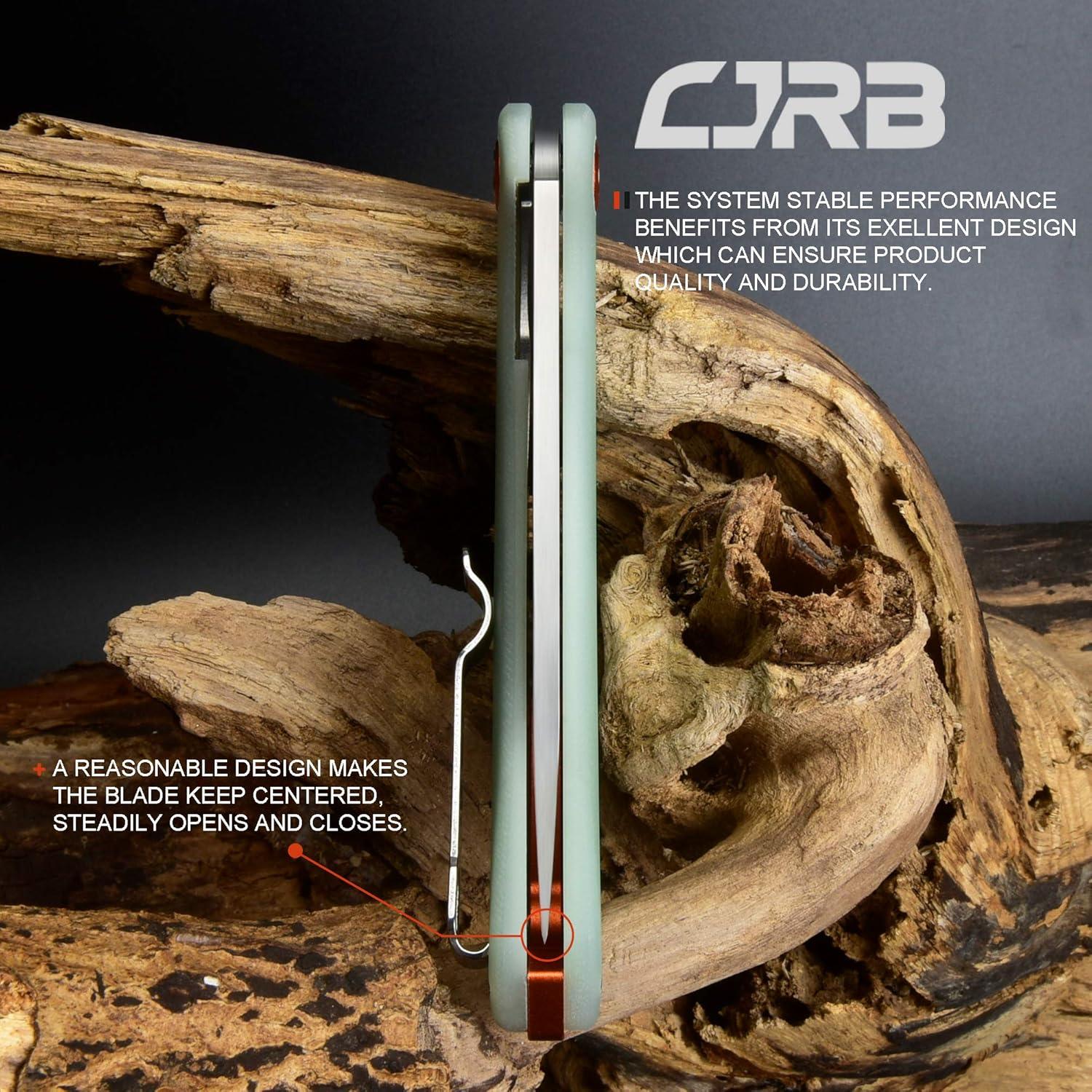 Cuchillo Plegable CJRB Gobi J1906 Verde Natural EDC 22.86cm