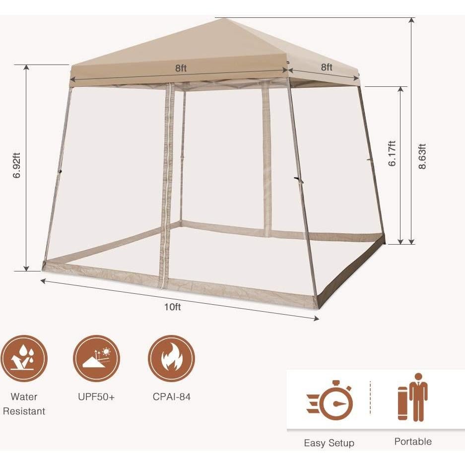 Tienda de refugio COOS BAY 3x3m con mosquitera y patas ajustables