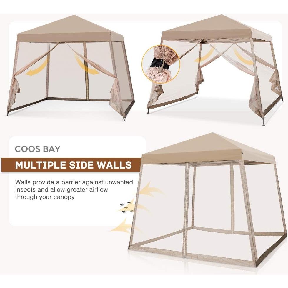 Tienda de refugio COOS BAY 3x3m con mosquitera y patas ajustables