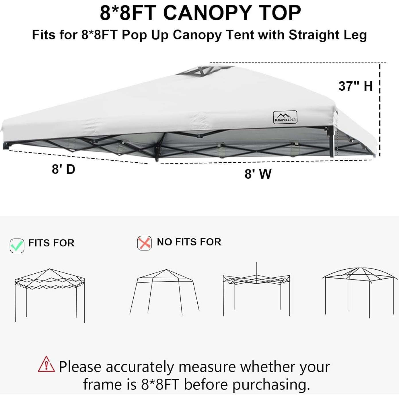 Cubierta de Techo KAMPKEEPER 2.44x2.44m Impermeable UV 50+