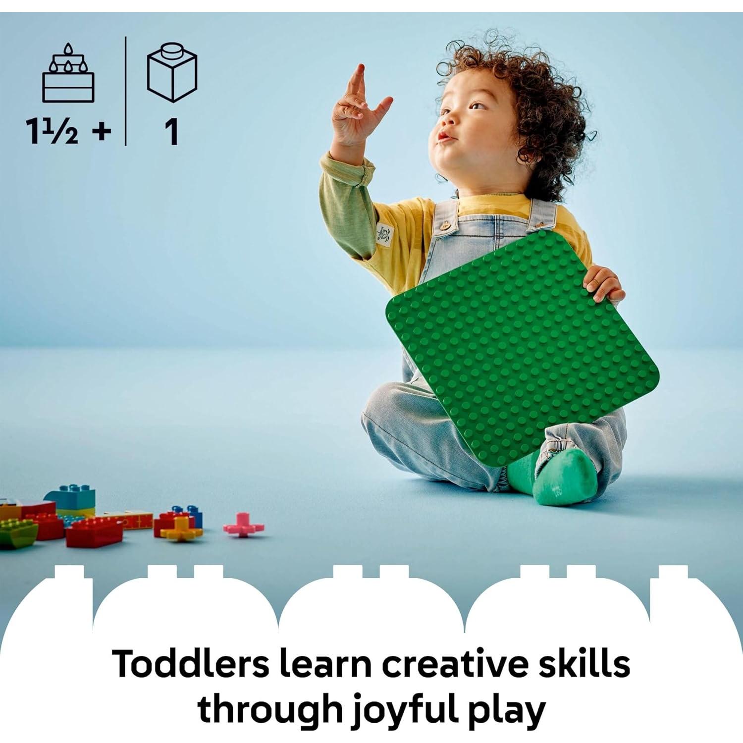 LEGO DUPLO Placa de Construcción Verde 25 cm - Juguete Educativo