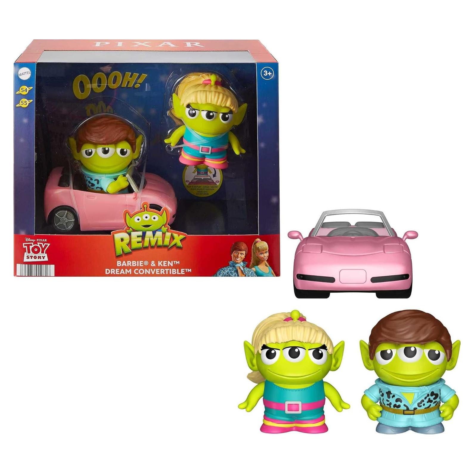 Figuras de Acción Mattel Pixar Alien Remix Barbie Ken