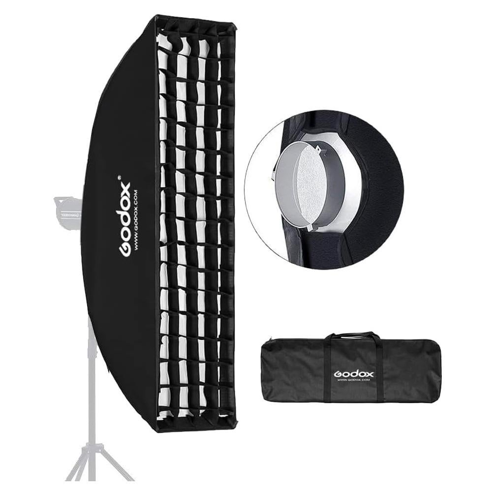 Softbox Godox 22x90cm con Rejilla y Montaje Bowens