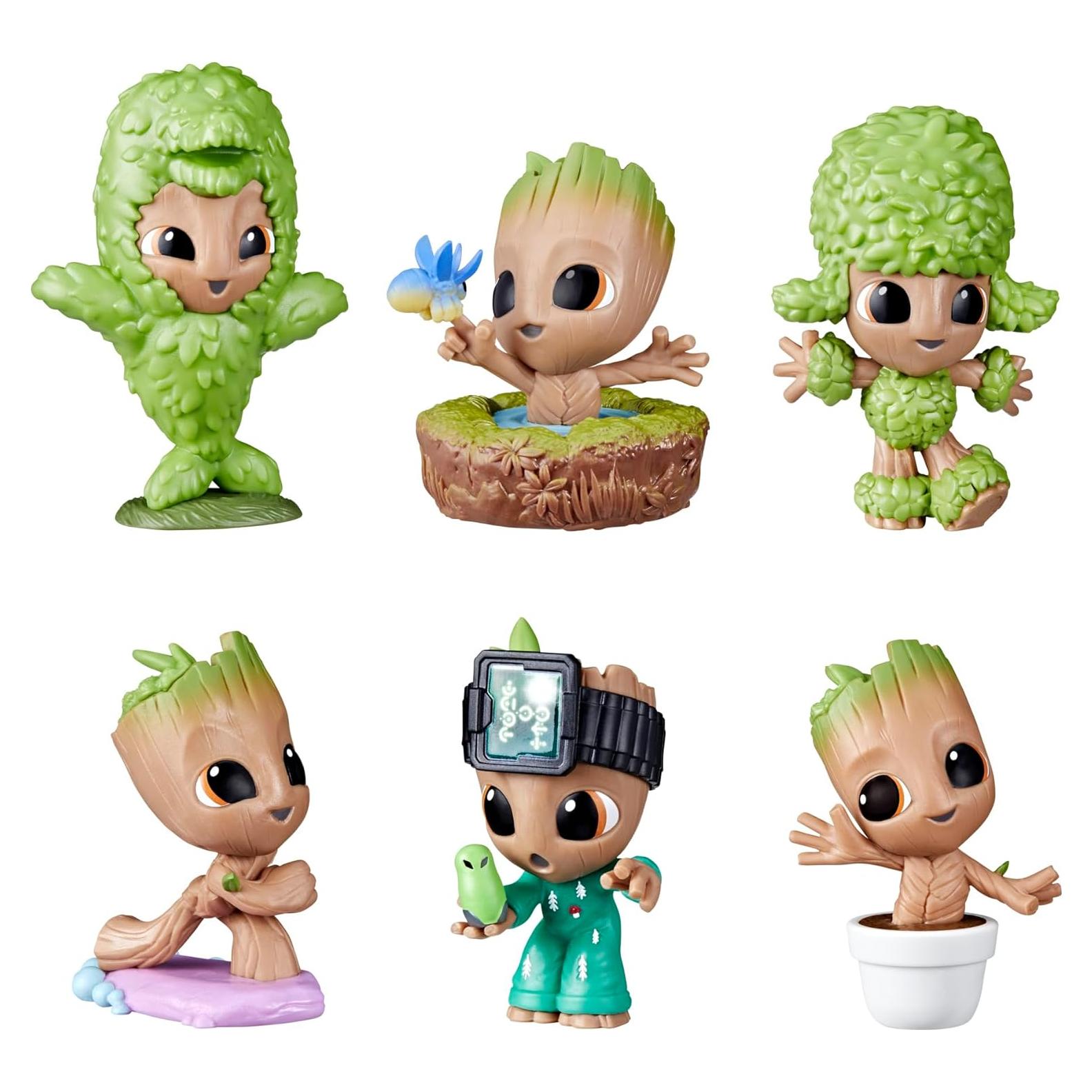 Set de 6 Figuras de Acción Mini Groot Marvel 5,72 cm