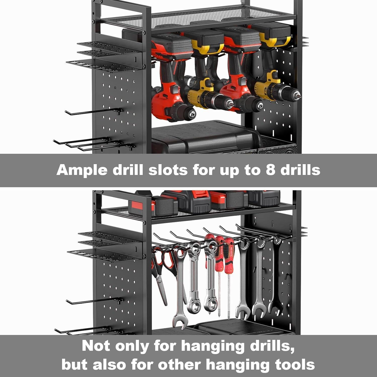 Carro Organizador de Herramientas CCCEI Negro con Estación de Carga