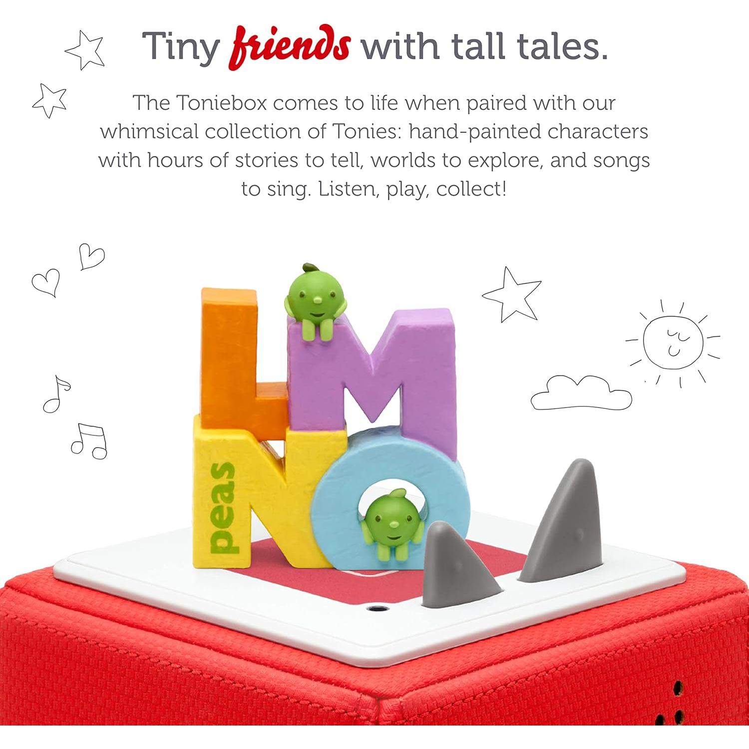 Tonies Guisantes Juguete de Audio con 6 Canciones y 6 Historias
