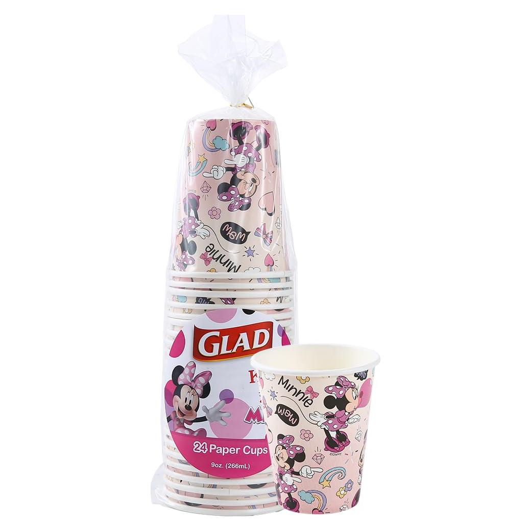 Vasos de Papel Disney Mickey y Amigos 9oz Rosa - 24 Unidades