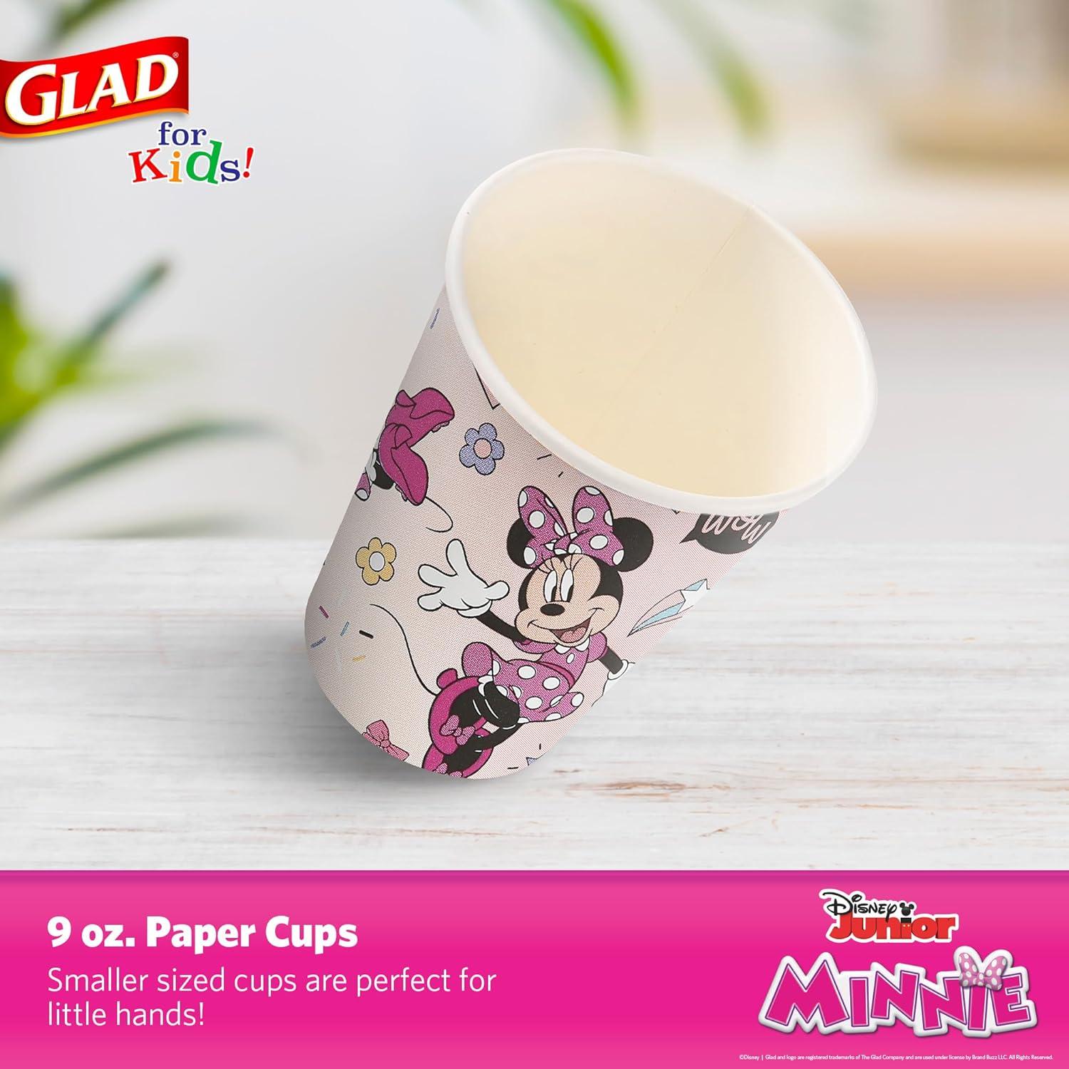 Vasos de Papel Disney Mickey y Amigos 9oz Rosa - 24 Unidades
