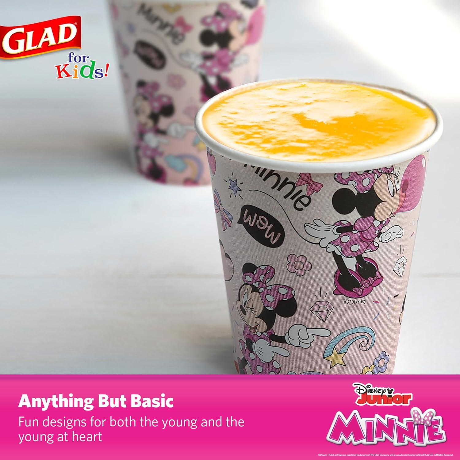 Vasos de Papel Disney Mickey y Amigos 9oz Rosa - 24 Unidades