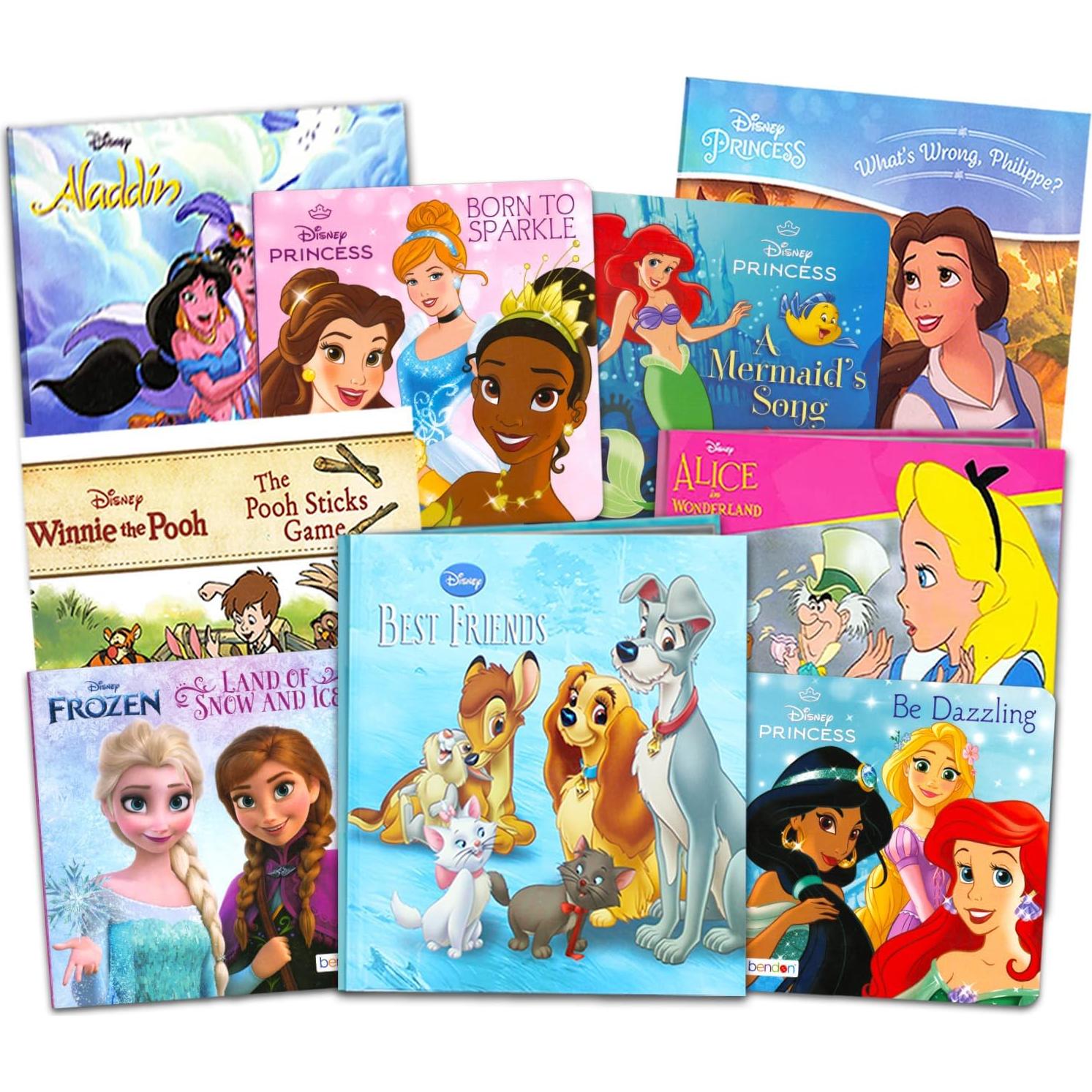 Conjunto de 9 Libros de Cartón Princesas Disney para Niños