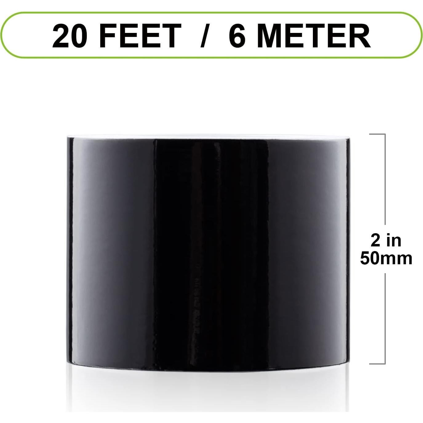 Cinta de Vinilo Negro Brillante Spurtar 5 cm x 6 m para Autos