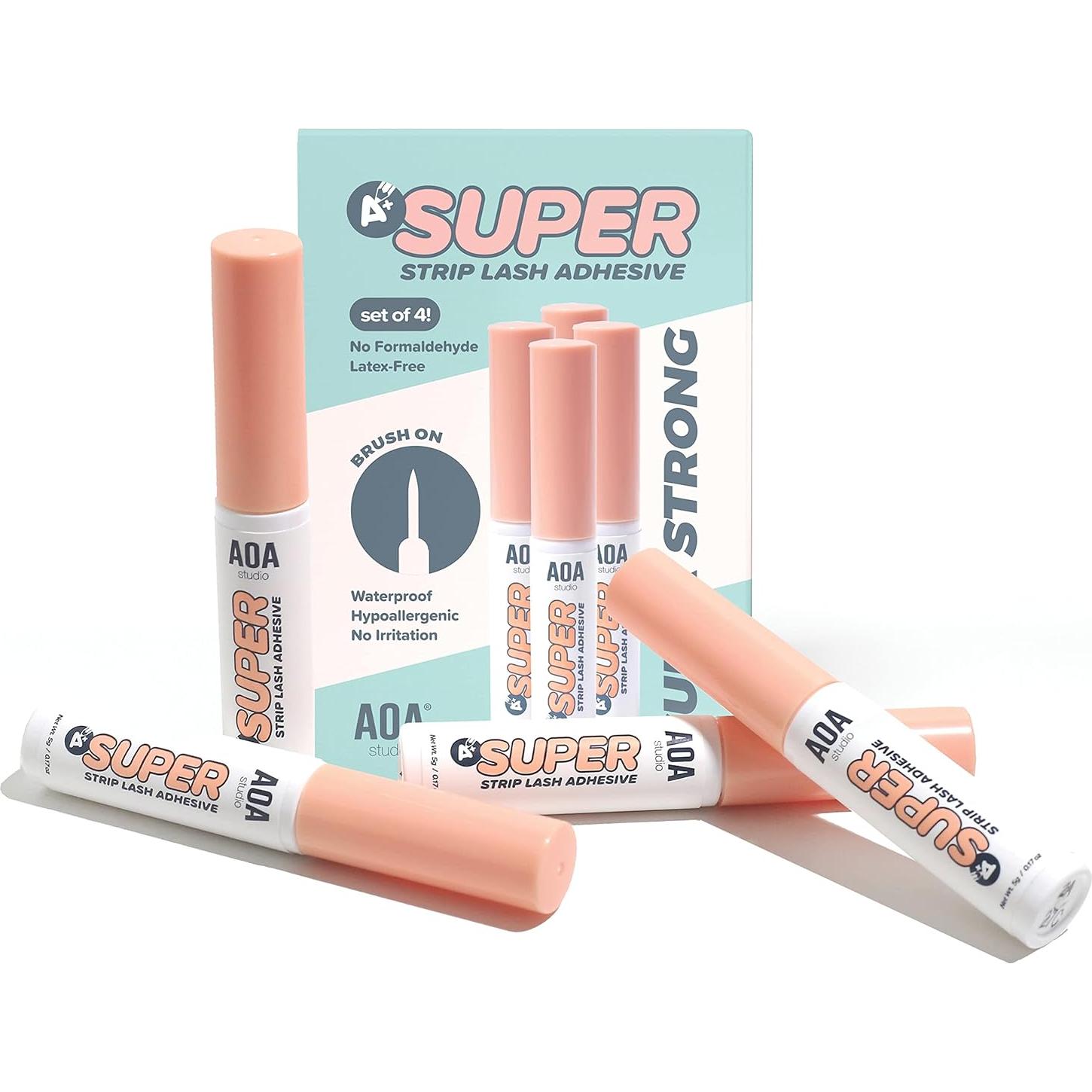 Adhesivo para Pestañas AOA Studio 4pcs Resistente al Agua