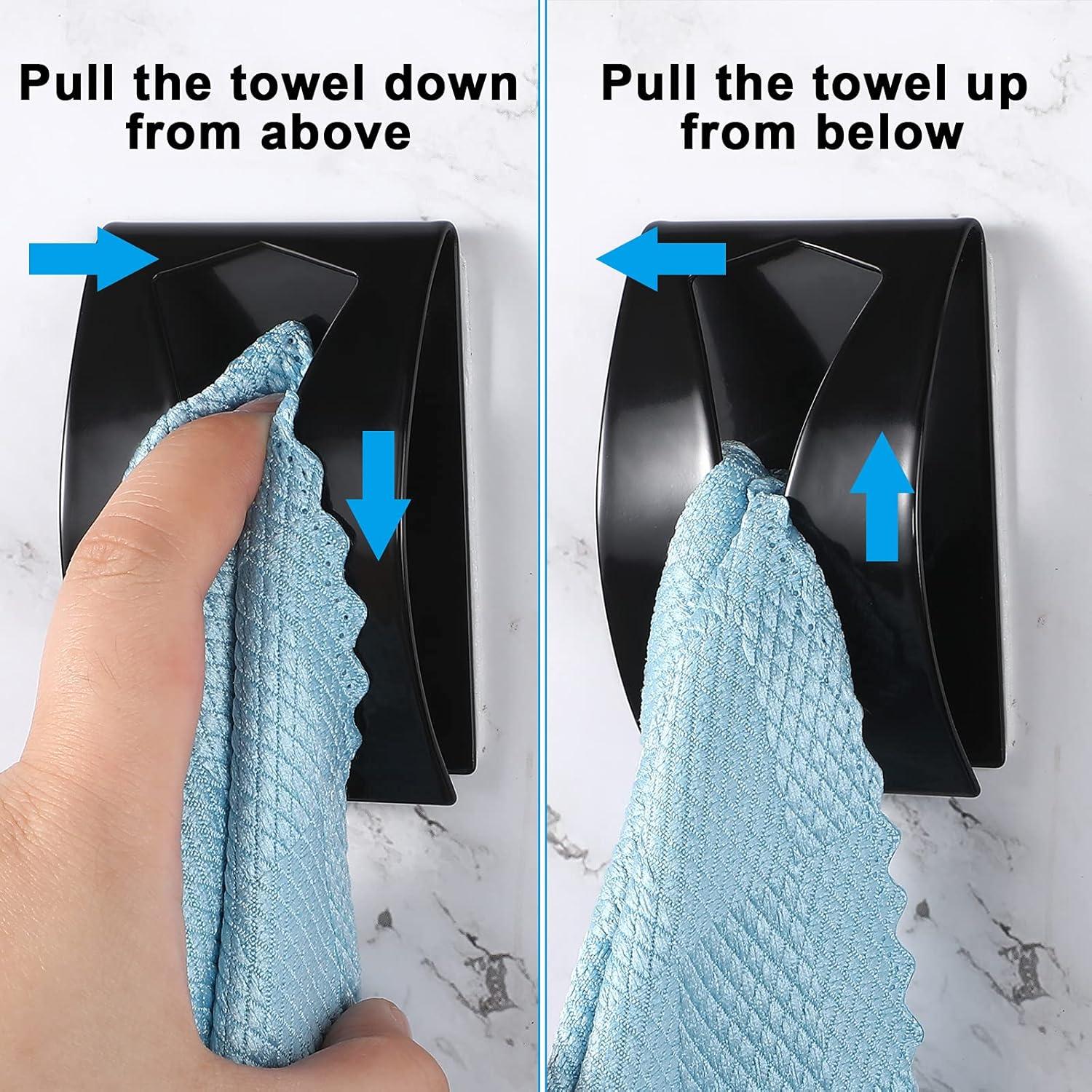 Soporte de Toallas Autoadhesivo Boao de Acero Inoxidable Negro