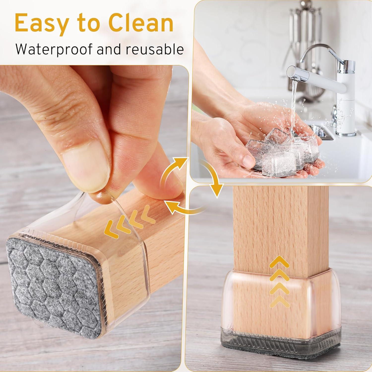 24 Protectores de Suelo Silicona INDEMO para Patas de Sillas