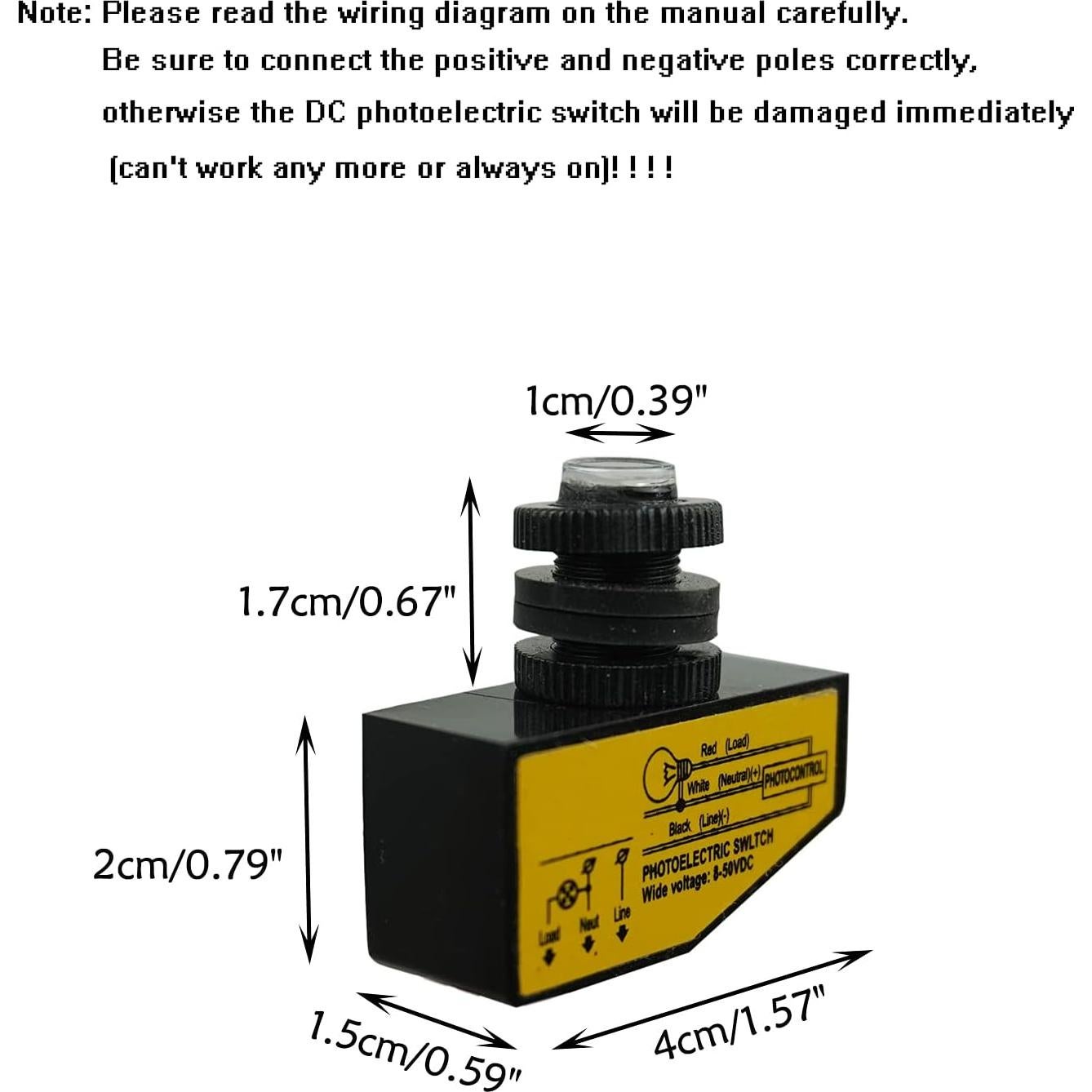 Interruptor Fotoeléctrico Proshopping DC 12V 24V 36V 48V 3.5A