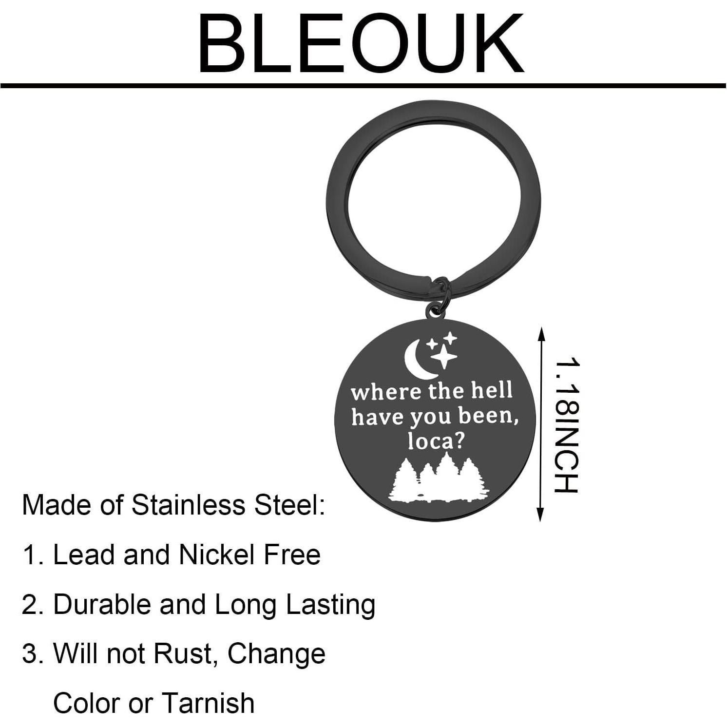 Llavero de Acero Inoxidable BLEOUK para Parejas - 30mm