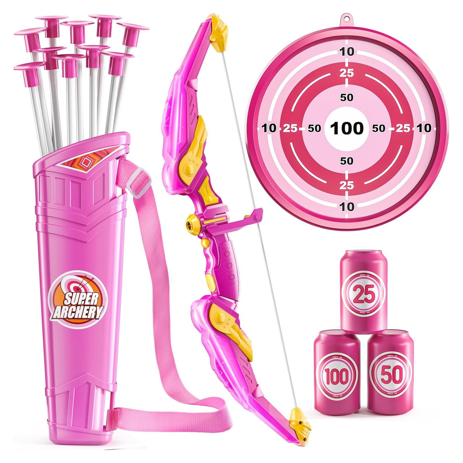 Juego de Arco y Flecha NIPLOOOW con Luces LED y 10 Flechas