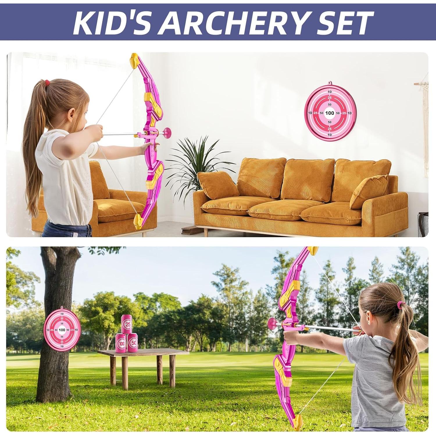 Juego de Arco y Flecha NIPLOOOW con Luces LED y 10 Flechas