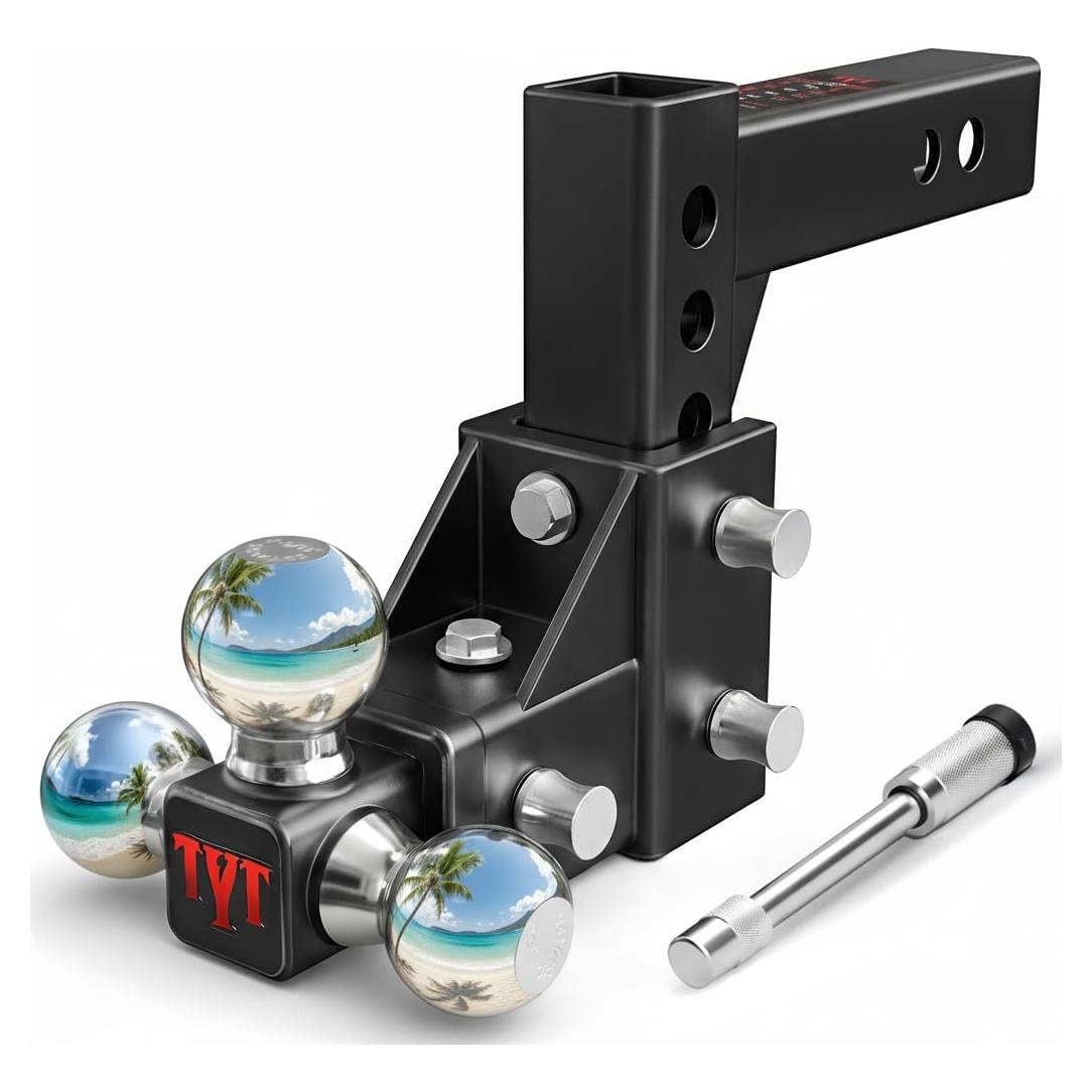 Soporte de bola de remolque ajustable TYT Tri-Bola 6000 lbs