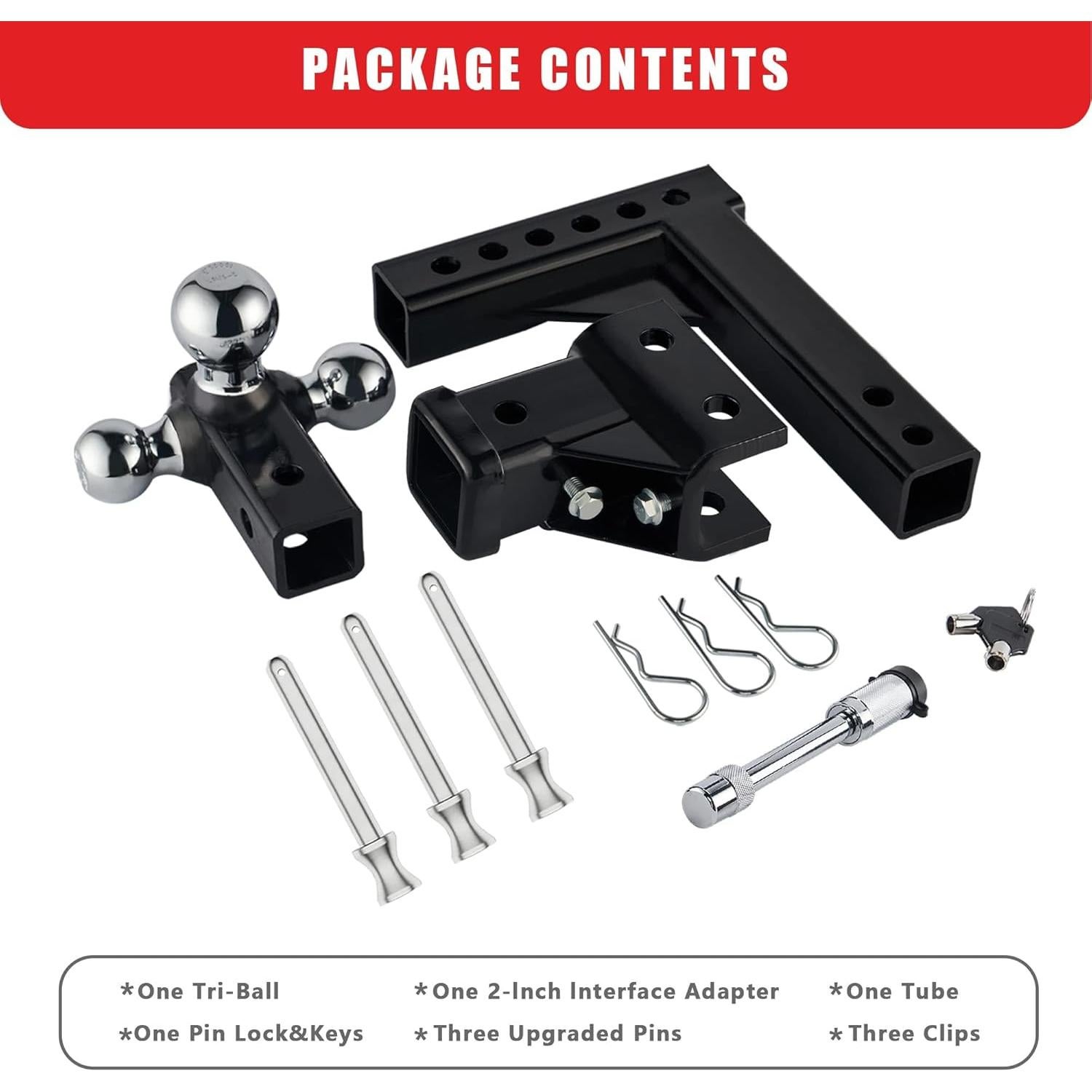 Soporte de bola de remolque ajustable TYT Tri-Bola 6000 lbs