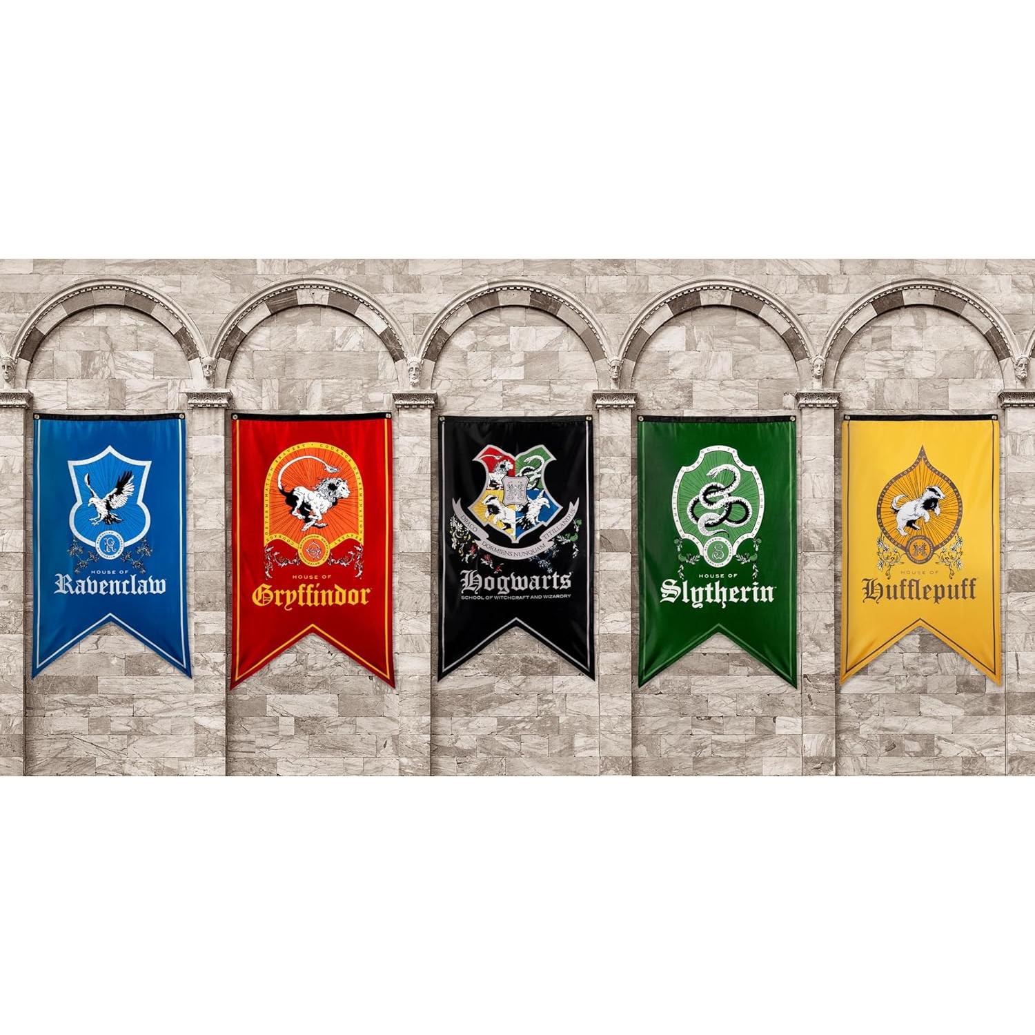 Set de 5 Banderas Harry Potter 76x127 cm Tela Oxford