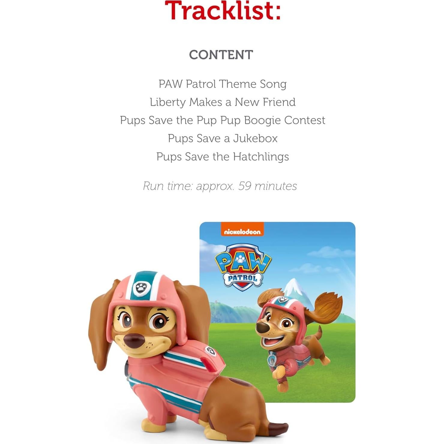 Figurita de juguete Liberty PAW Patrol con audio 59 min