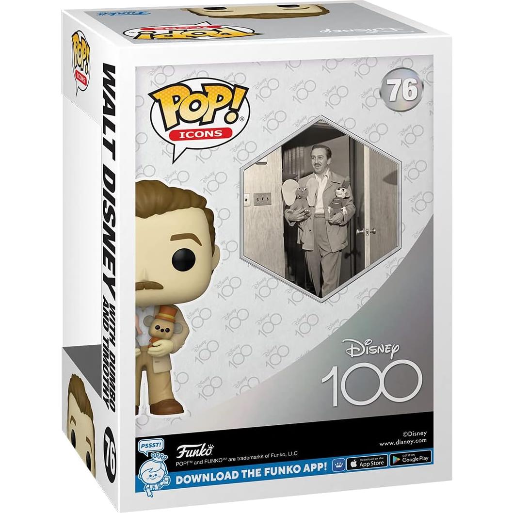 Figura Funko Pop! Disney 100 - Walt Disney con Dumbo 10cm