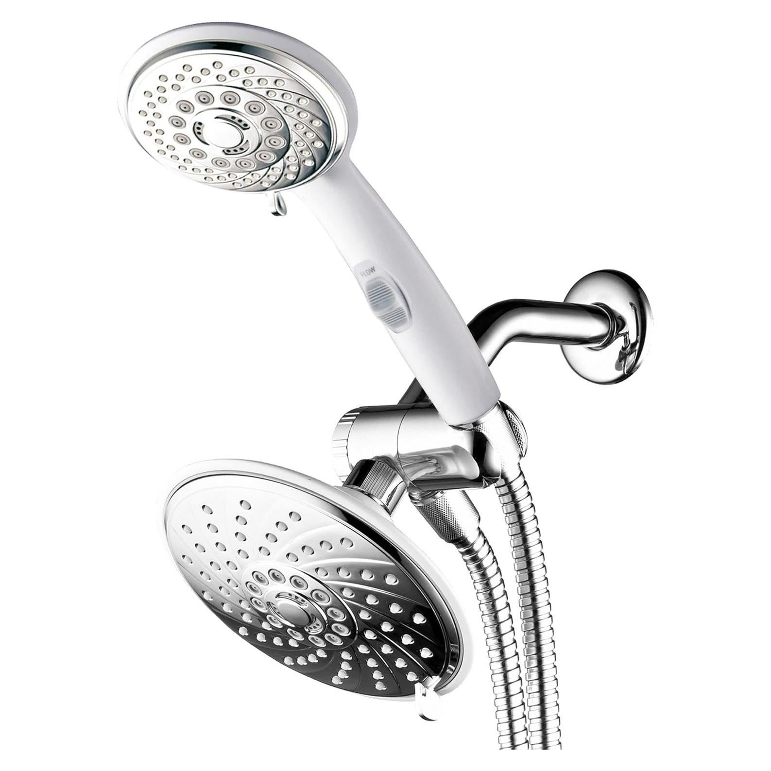 Ducha de Lluvia y Mano Hotel Spa 3 Vías 30 Ajustes Cromo/Blanco