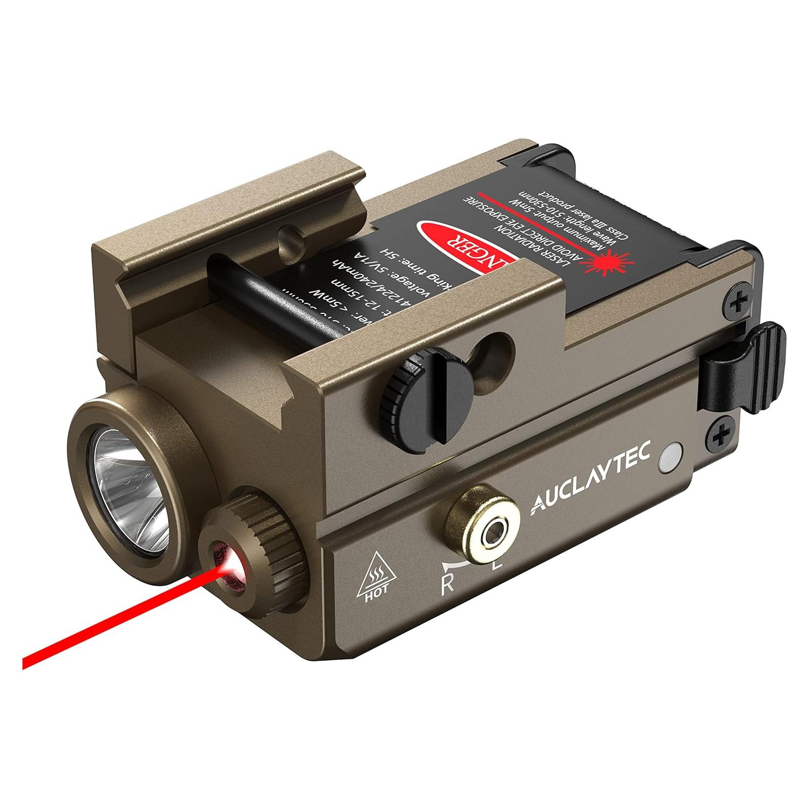 Linterna Táctica AUCLAYTEC con Láser Rojo 420 Lúmenes