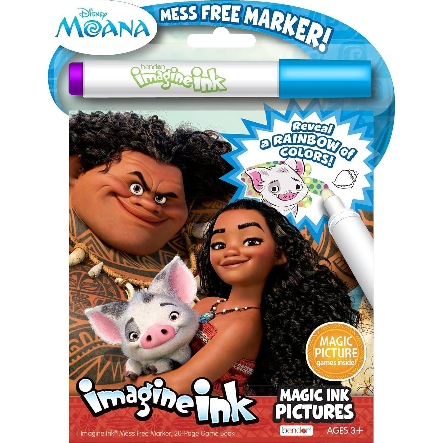 Set de Libros para Colorear Moana Disney - 3 Piezas para Niñas 4-8 Años