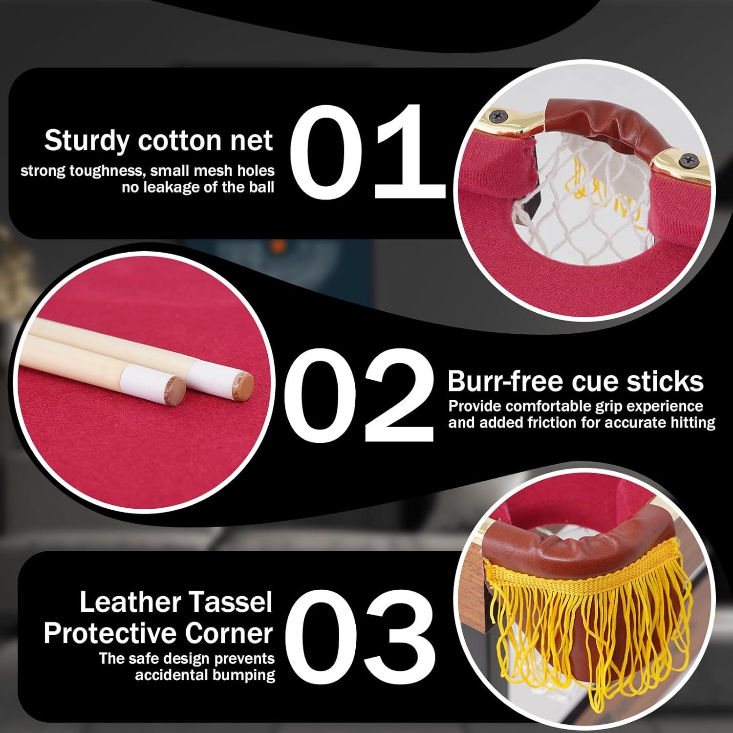 Mesa de Billar Portátil RAYKEEP 54" (137 cm) Plegable con Accesorios