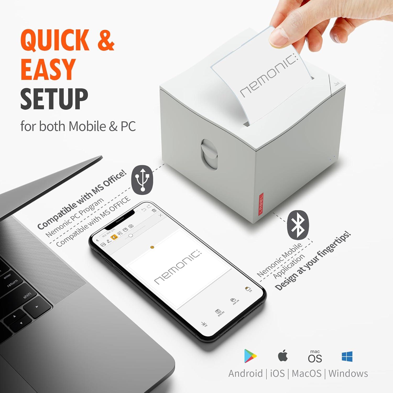 Impresora de Etiquetas Nemonic Gen 1 MIP-001LW Bluetooth 1.24 kg