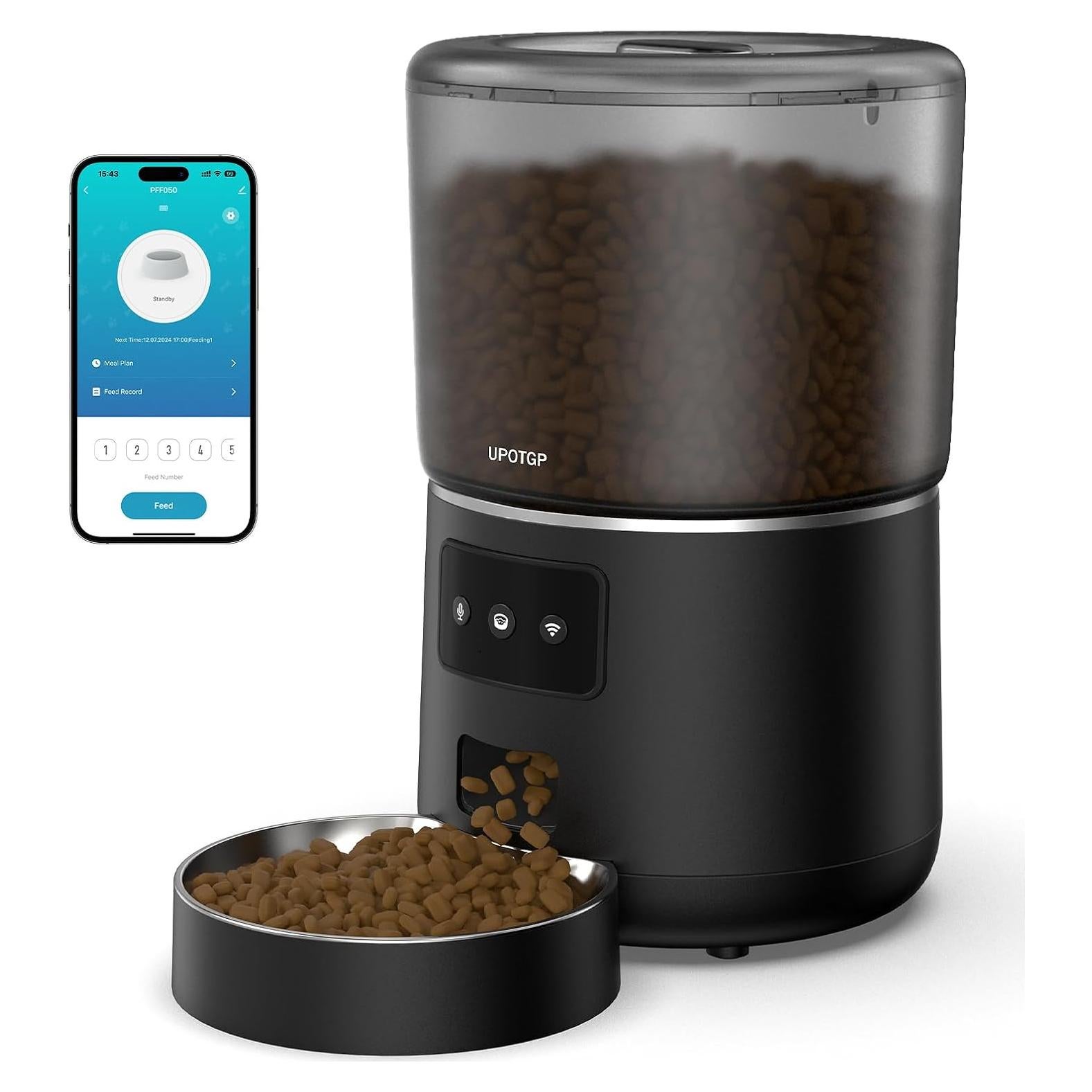 Dispensador Automático de Comida para Gatos UPOTGP 4L WiFi