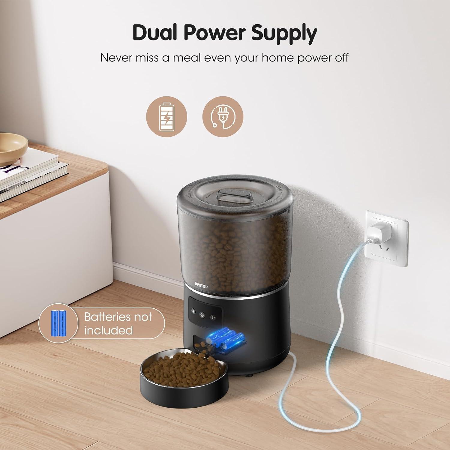 Dispensador Automático de Comida para Gatos UPOTGP 4L WiFi