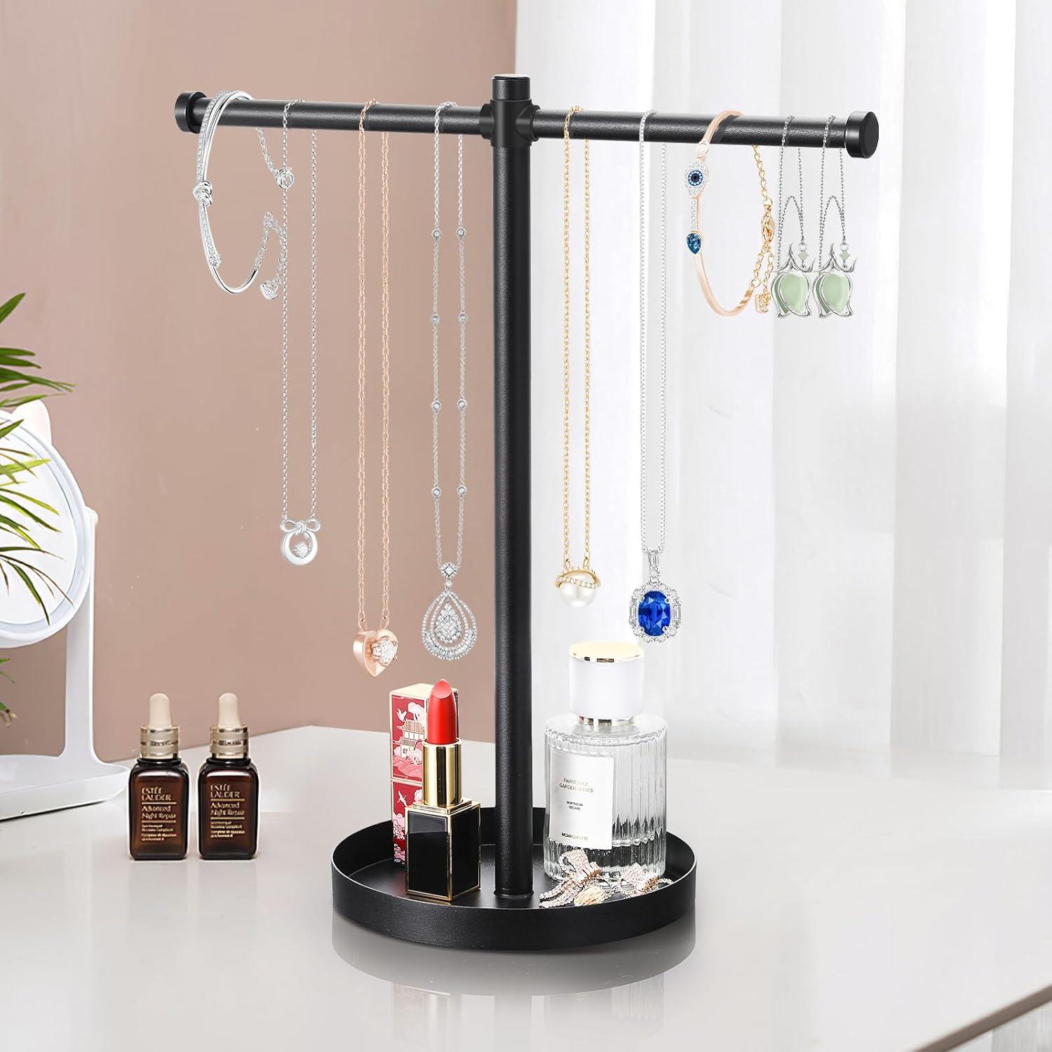 Organizador de Joyería Bodkar Negro, Soporte de Metal 33 cm
