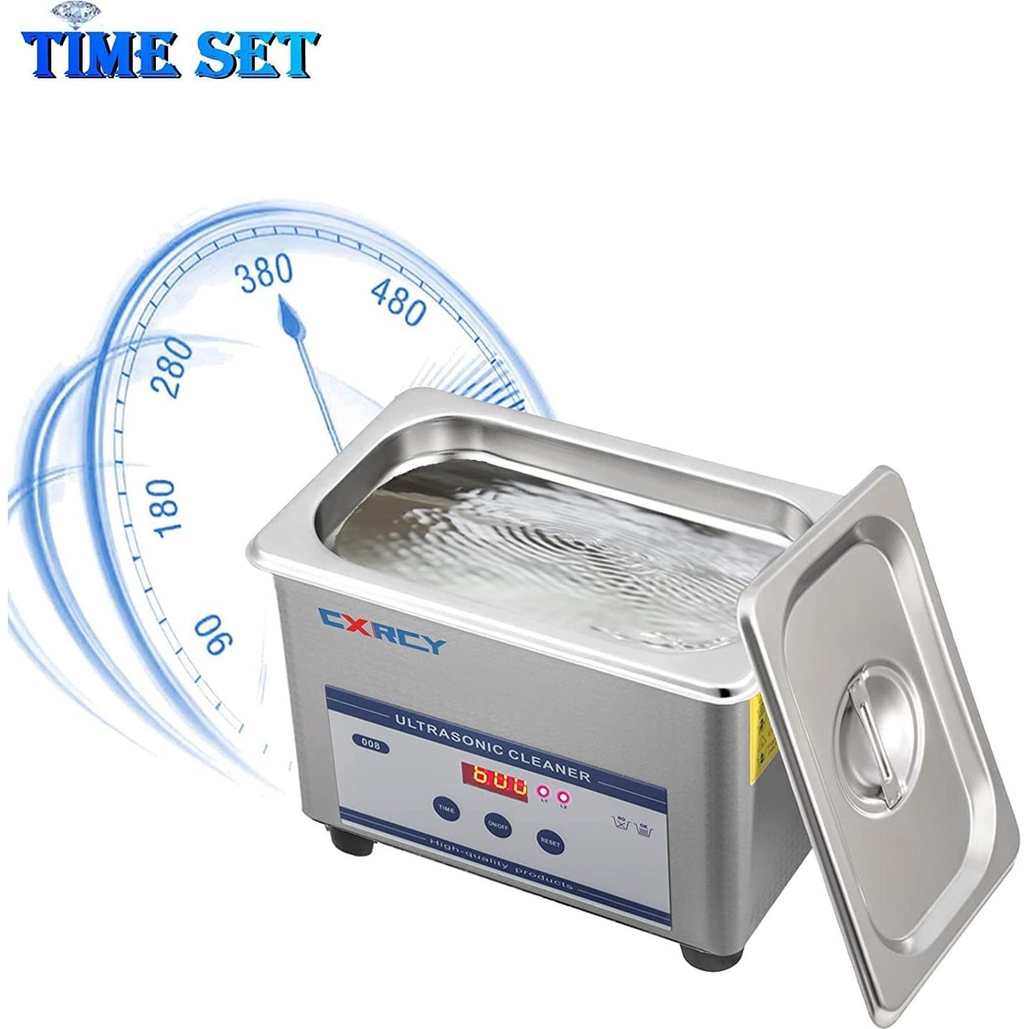 Limpiador Ultrasónico CXRCY 0.8L para Joyería y Gafas
