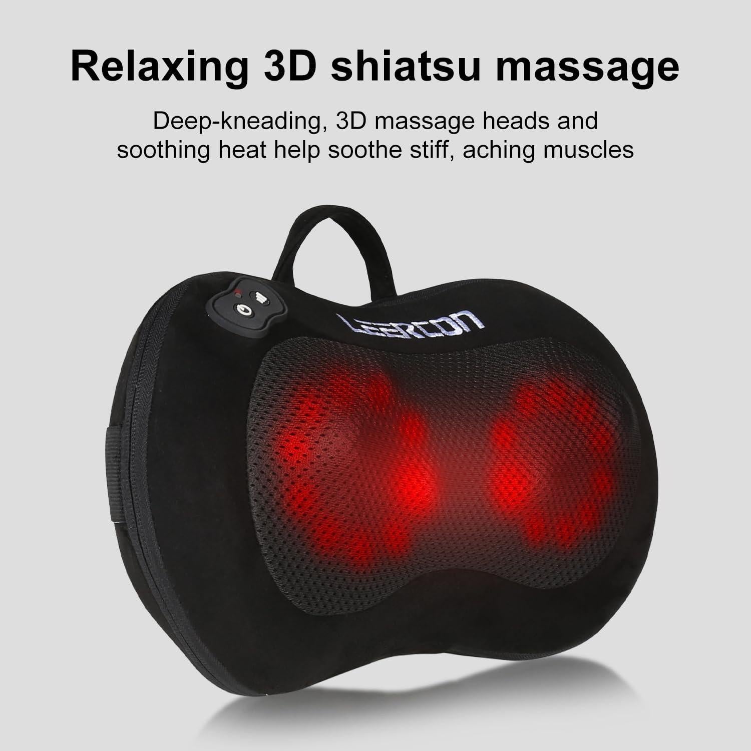 Masajeador de Espalda Shiatsu LRR-K3-1 Inalámbrico con Calor