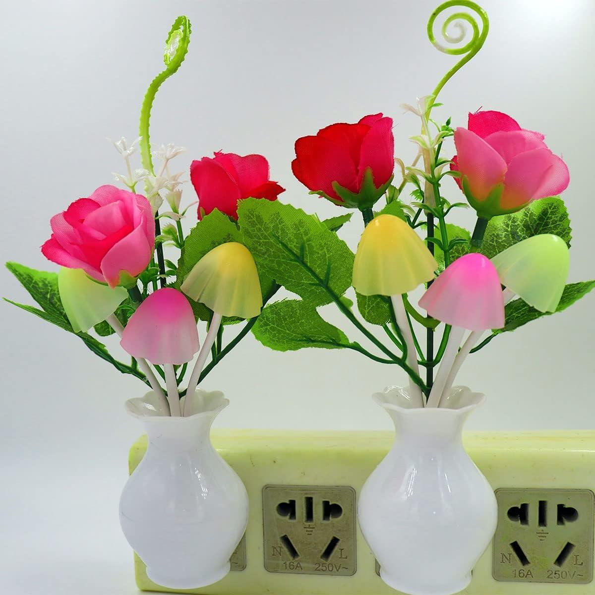 Luz Nocturna LED AUSAYE Rosa 0.5W con Sensor Automático