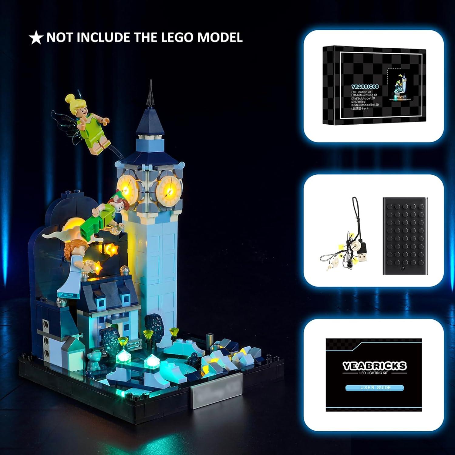 Kit de Luz LED YEABRICKS para Lego 43232 Peter Pan y Wendy