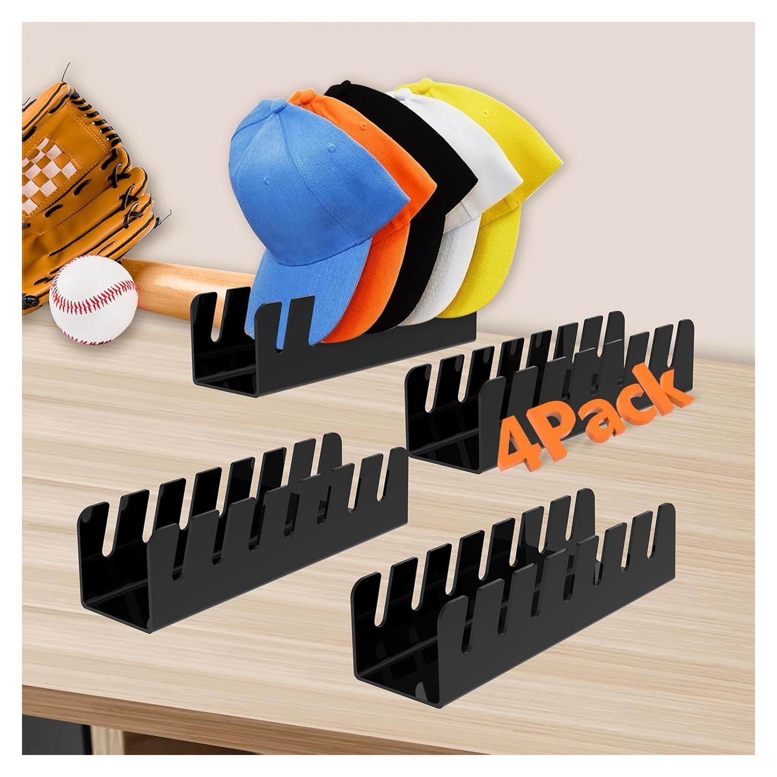 Organizador de Sombreros Kssvzz Pack de 4 Acrílico Negro