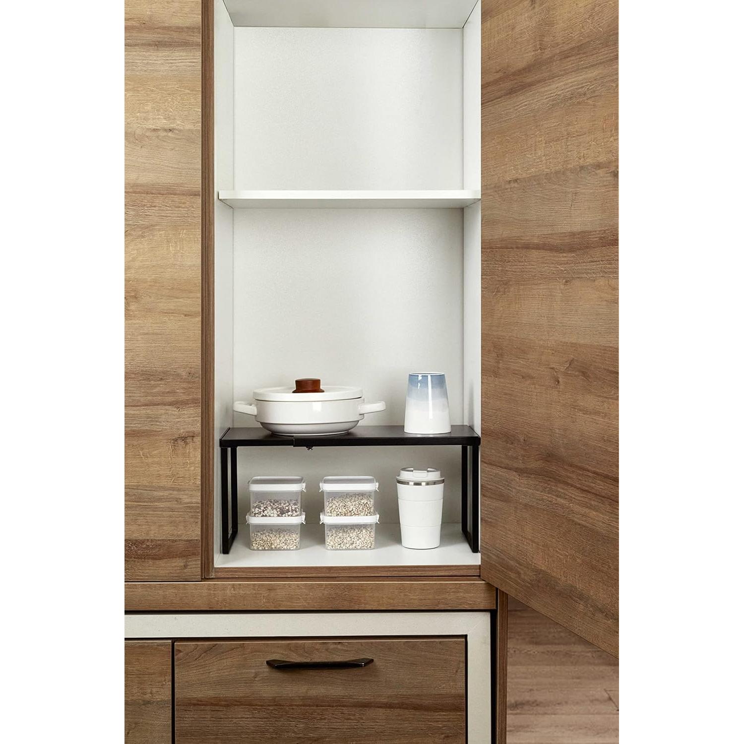 Estante Expandible de Gabinete Nxconsu Negro 21x36.9-62.5cm