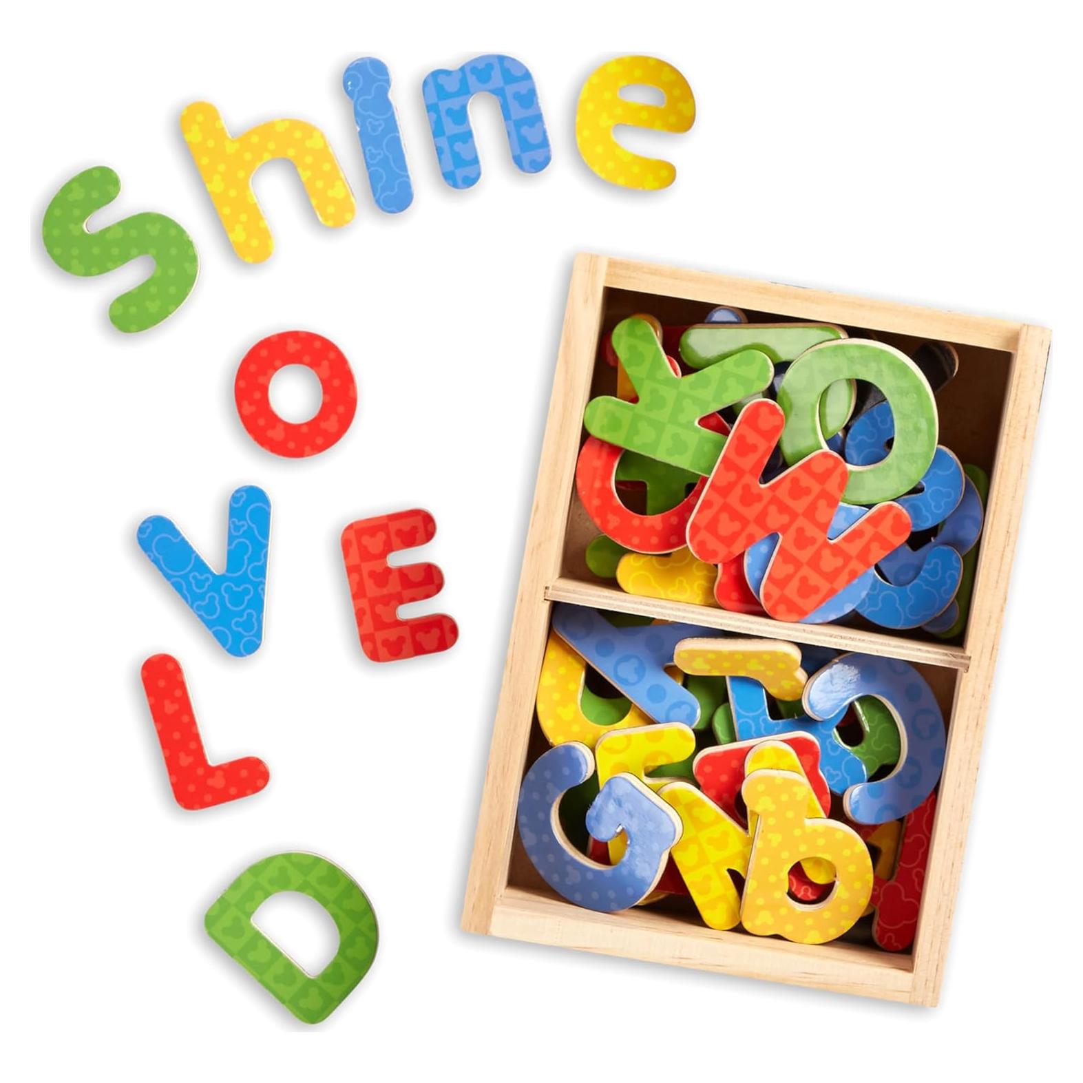 Imán de Alfabeto de Madera Melissa & Doug - 52 Letras Coloridas